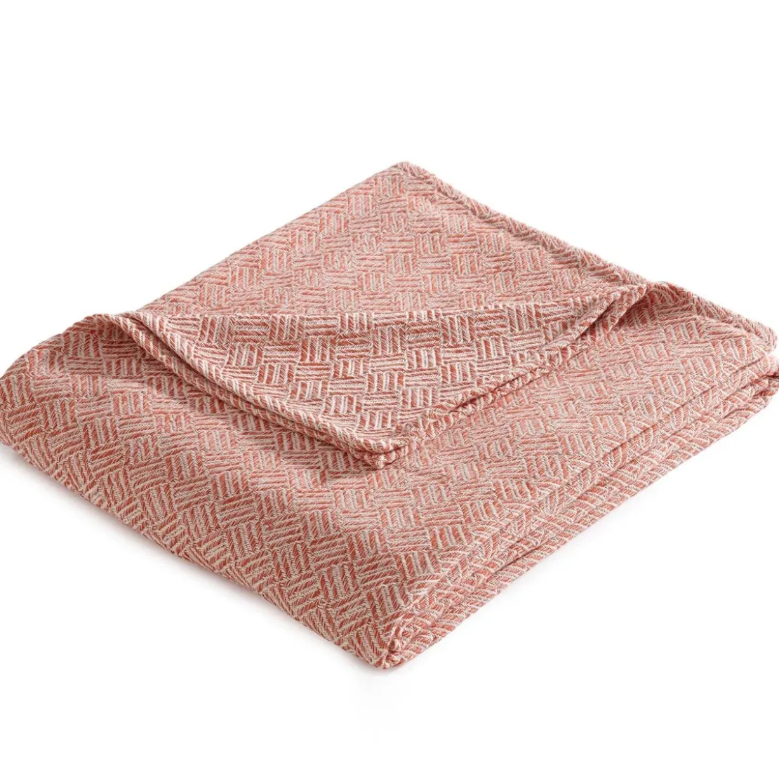 BecquetPlaid en Coton tissé jacquard Rouge tomette JC.ERIS
