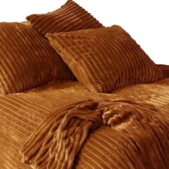 BecquetPlaid en polyester marron caramel - TENDRESSE