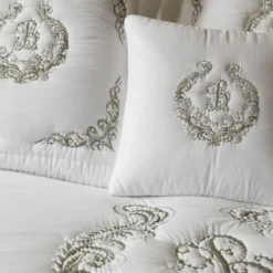 BecquetPlaid impression monogramme - blanc