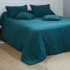 BecquetPlaid matelassé en polyester vert émeraude - CELESTE