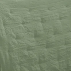 BecquetPlaid matelassé en polyester vert lichen - CELESTE