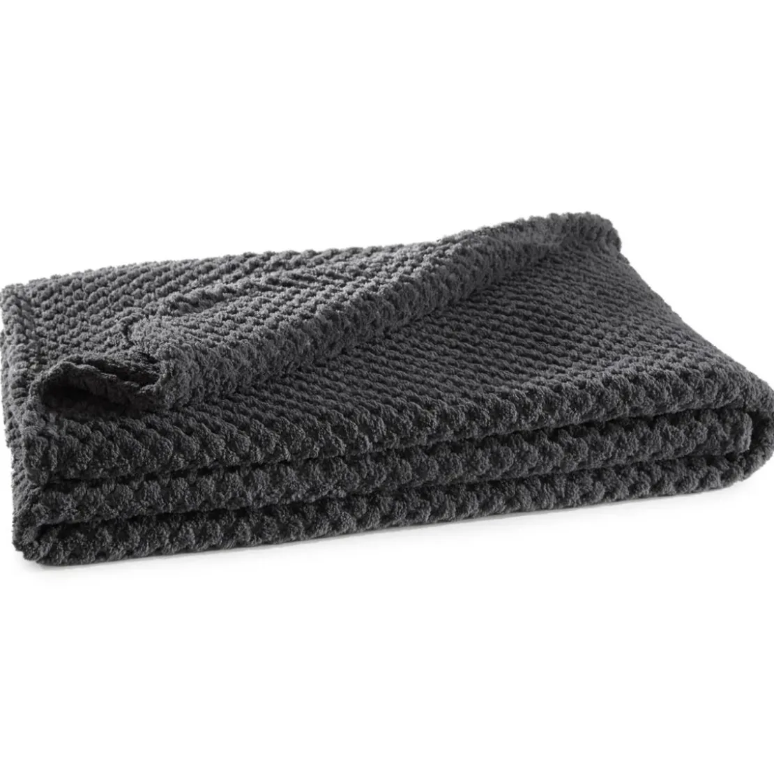 BecquetPlaid motif nid d'abeille gris anthracite PRALINE