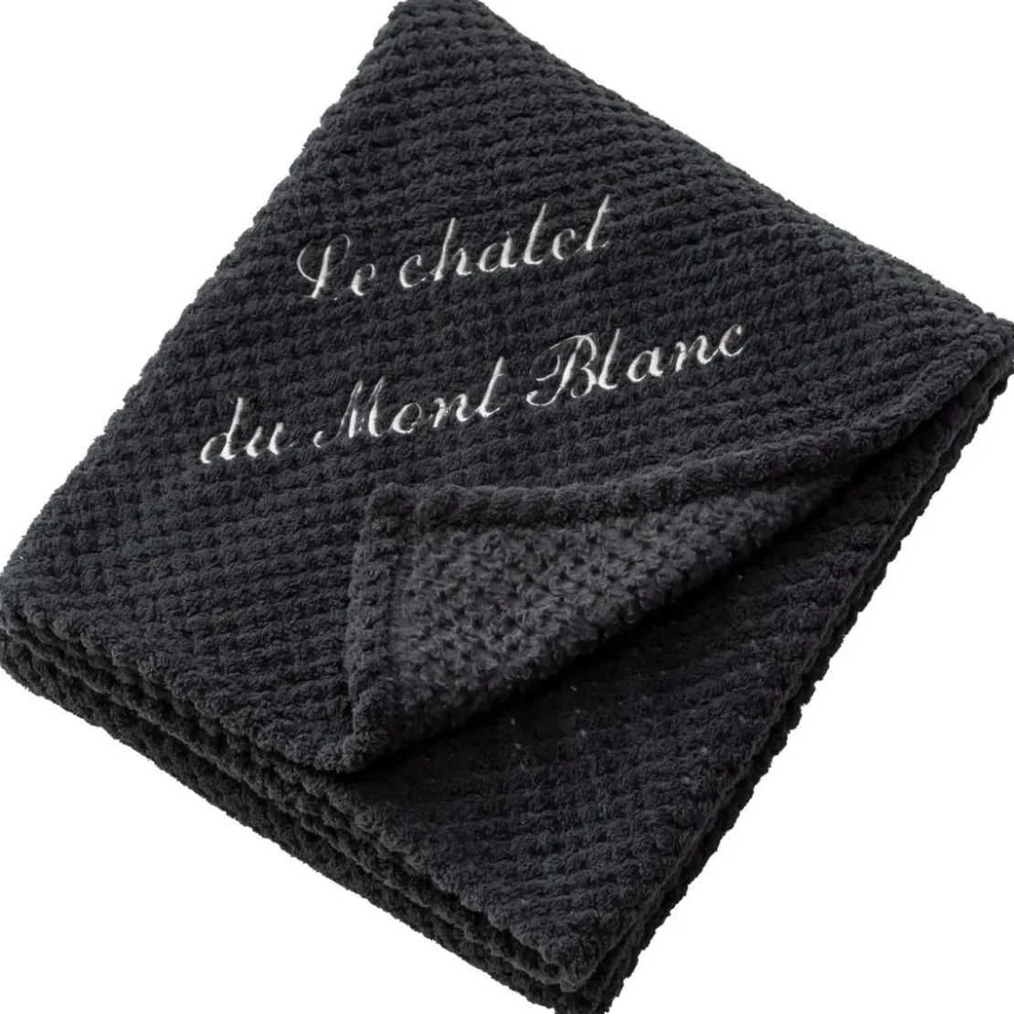 BecquetPlaid motif nid d'abeille gris anthracite PRALINE