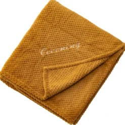 BecquetPlaid motif nid d'abeille jaune or PRALINE