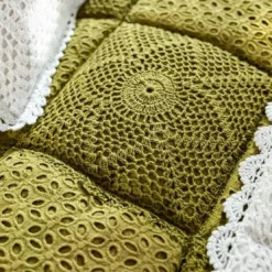 BecquetPlaid SANDRA en cotonvert kaki