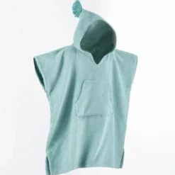 BecquetPoncho à capuche enfant vert
