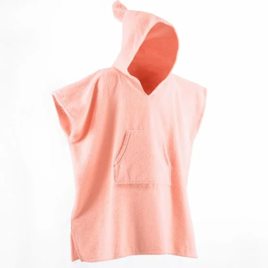BecquetPoncho à capuche enfantrose thé