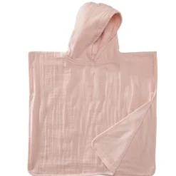 BecquetPoncho 1 et 2 ans en Coton Rose