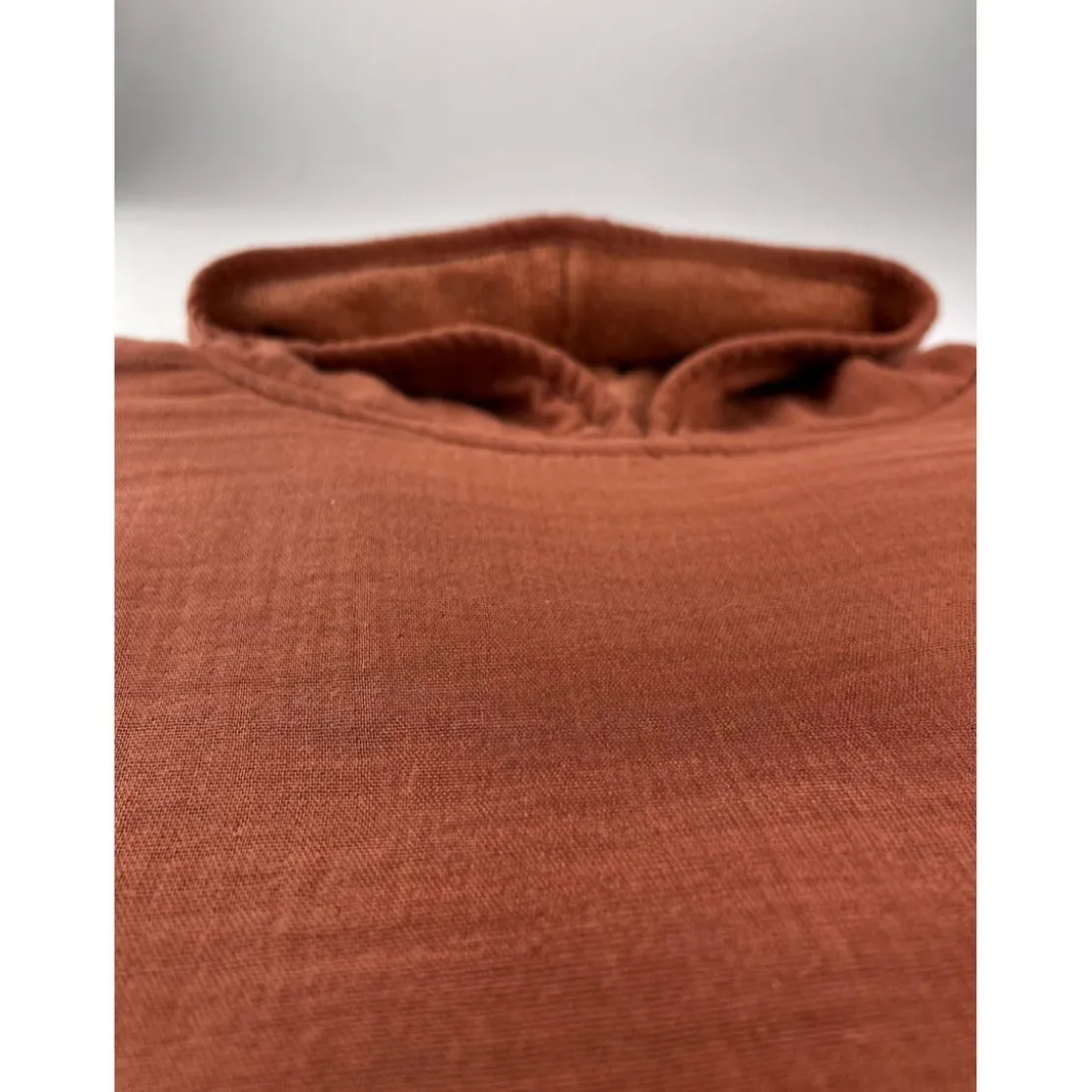 BecquetPoncho 1 et 2 ans en Coton Marron noisette