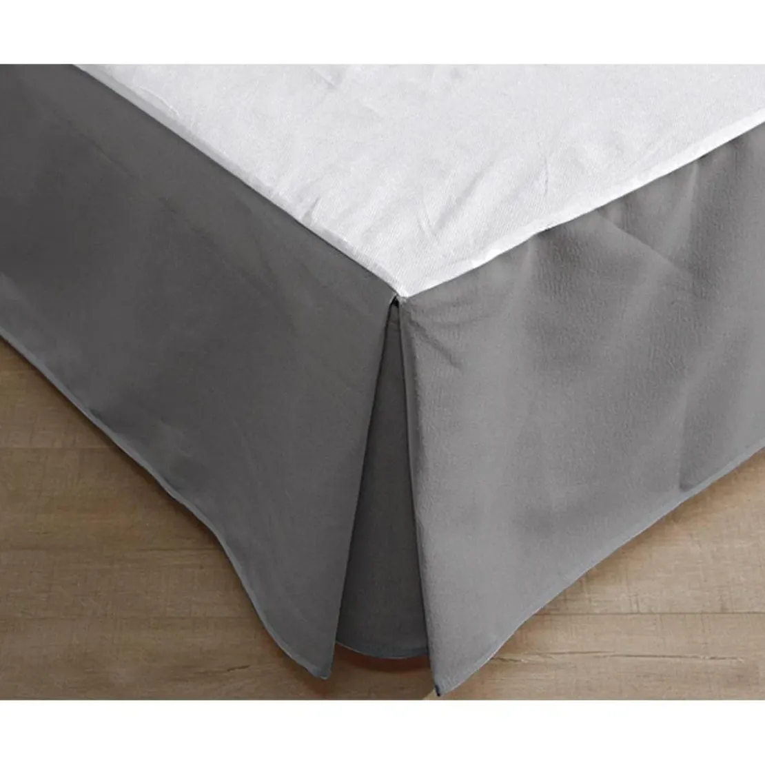BecquetProtection literieHOUSSE C.SOMMIER gris en coton