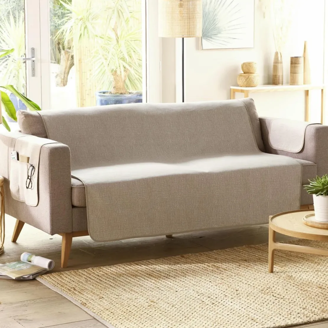 BecquetProtège canapé BOSQUE 100x200 beige