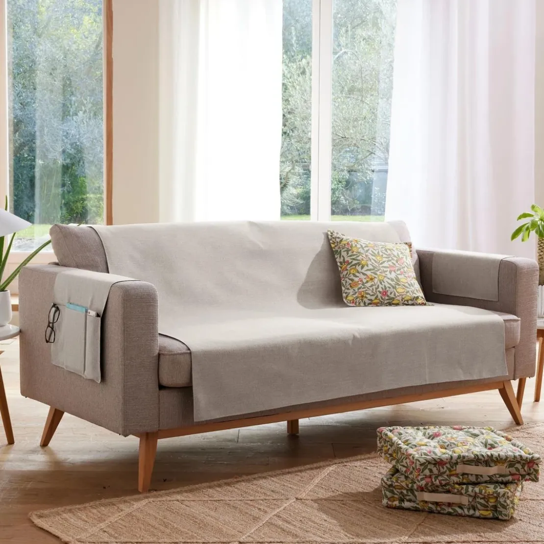 BecquetProtège canapé ECOGREEN 110x140 beige crème