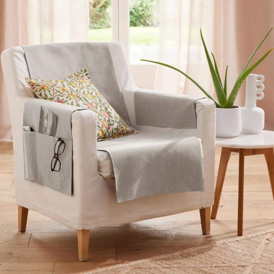 BecquetProtège canapé ECOGREEN 110x140 beige crème