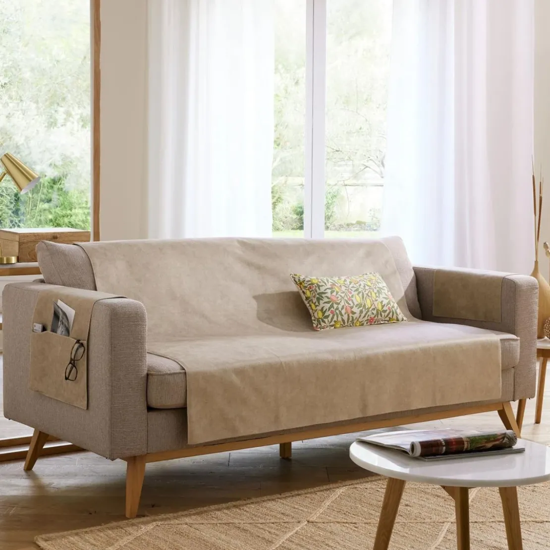 BecquetProtège canapé WHISPER 110x140 beige