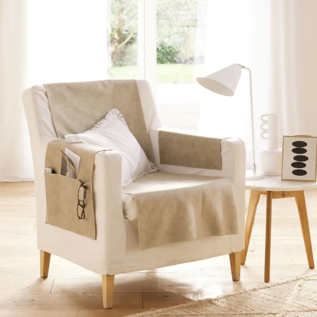BecquetProtège canapé WHISPER 110x140 beige