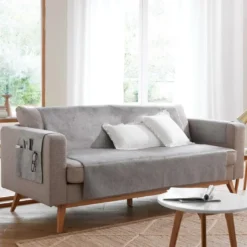 BecquetProtège canapé WHISPER 110x140 gris