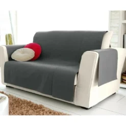 BecquetProtège-fauteuil et canapé universels antiglisse LONASOFT - gris