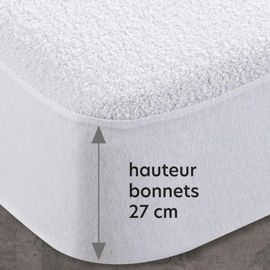 BecquetProtège-matelas bouclette PRONEEM antiacariens blanc