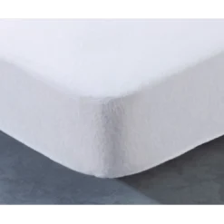 BecquetProtège matelas extensible grands bonnetsen coton blanc - MOLLETON GRANDS BONNETS