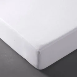 BecquetProtège-matelas housse blanc uni en molleton extensible - HOUSSE MOPU