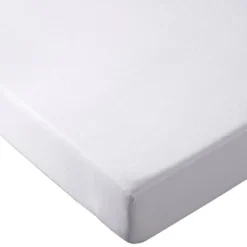 BecquetProtège-matelas housse blanc uni en molleton extensible - HOUSSE MOPU
