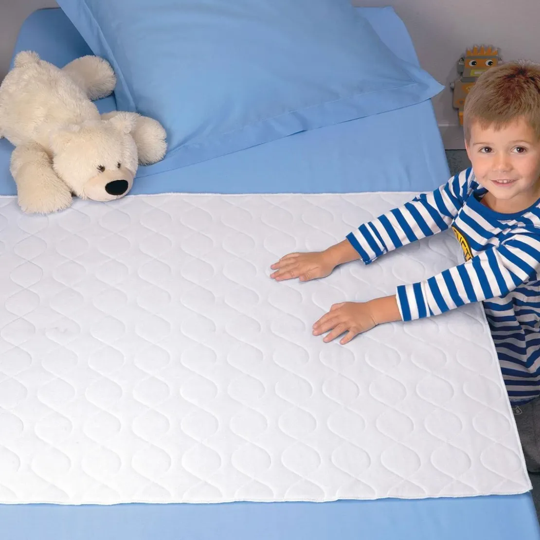 BecquetProtège-matelas imperméable et respirant blanc uni à rabats - SNOZZY