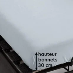 BecquetProtège-matelas jersey double couchage blanc en LYOCELL