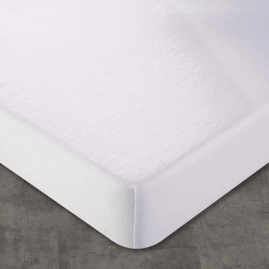 BecquetProtège-matelas molleton blanc imperméable standard - HOUSSE MOLLE