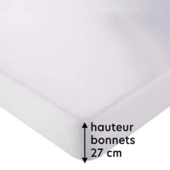 BecquetProtège-matelas molleton blanc imperméable standard - HOUSSE MOLLE