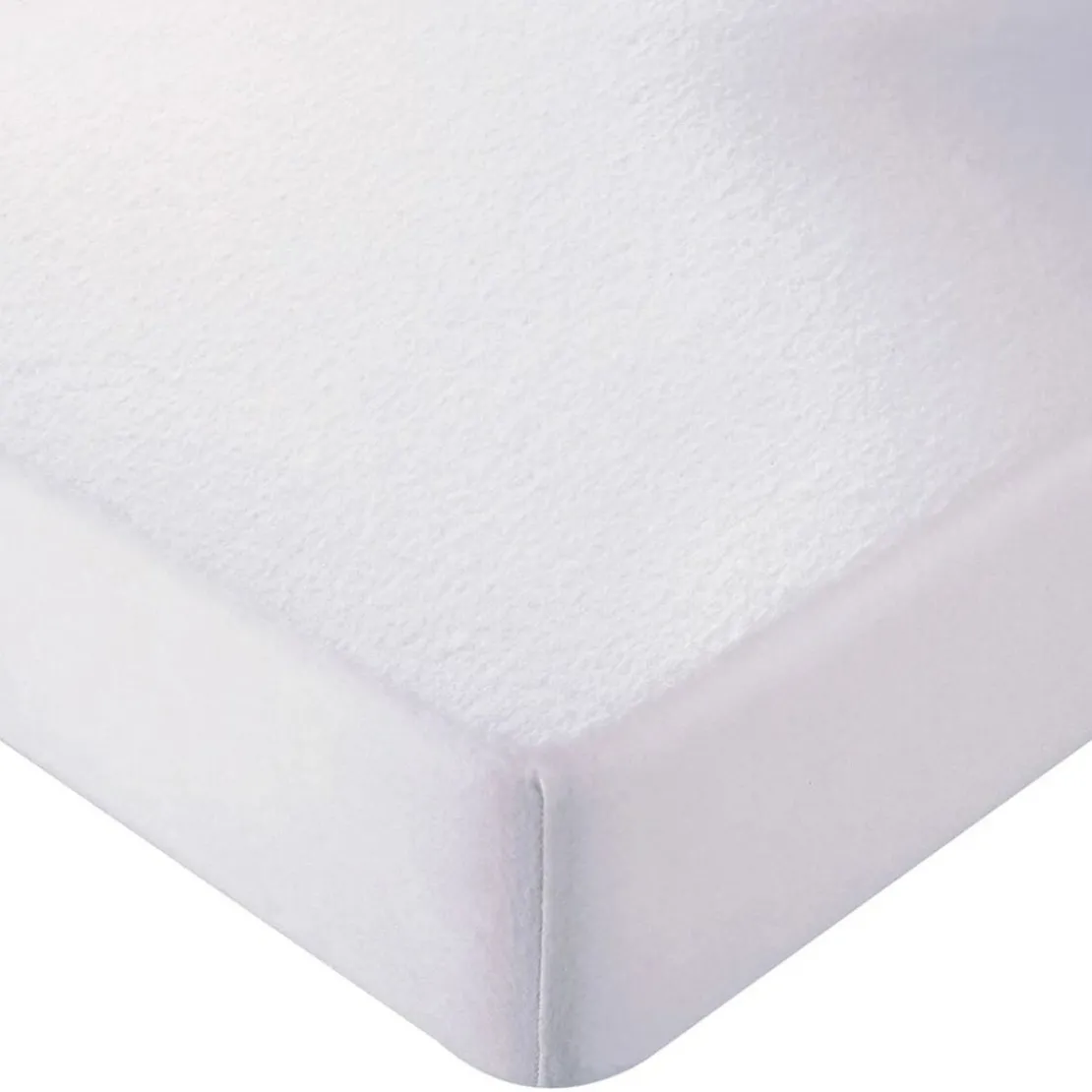 BecquetProtège-matelas molleton Irrétrex blanc grands bonnets 40 cm