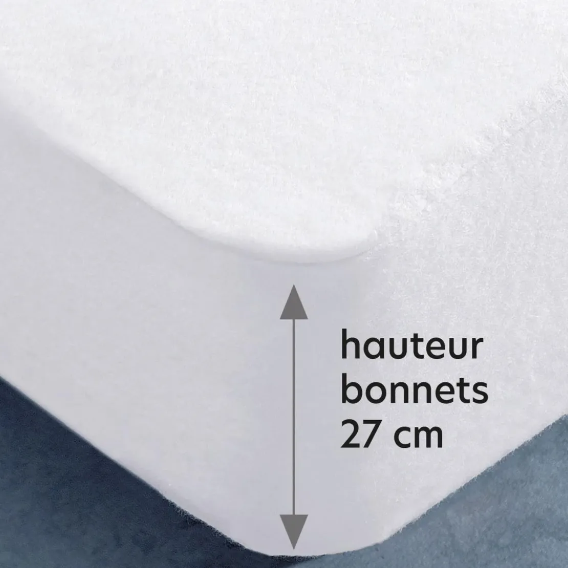 BecquetProtège-matelas triple protection blanc uni en molleton très épais 400 g/m² - BI-OME