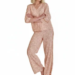 BecquetPyjama en viscose MEILI - rose saumon
