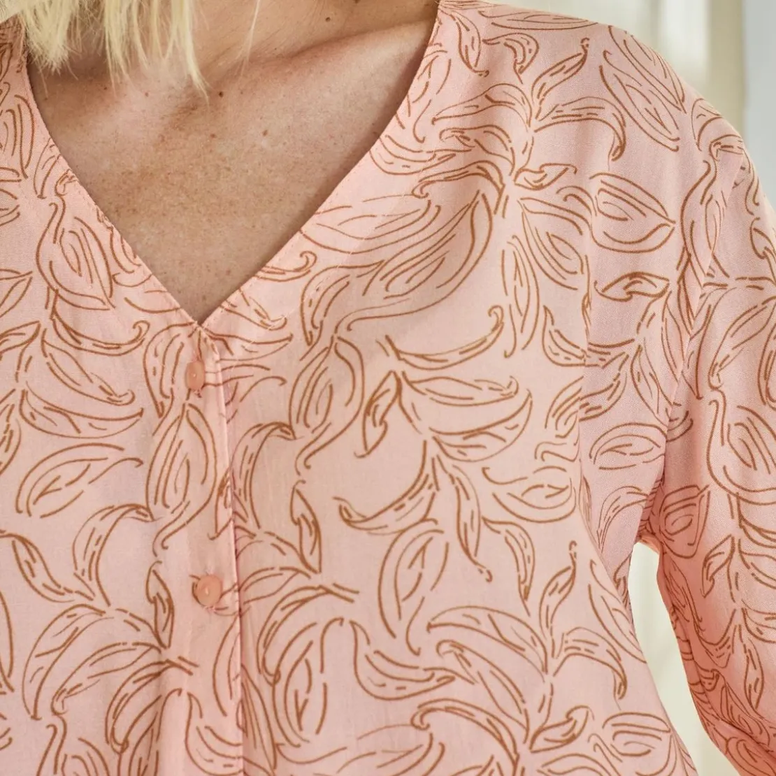 BecquetPyjama en viscose MEILI - rose saumon