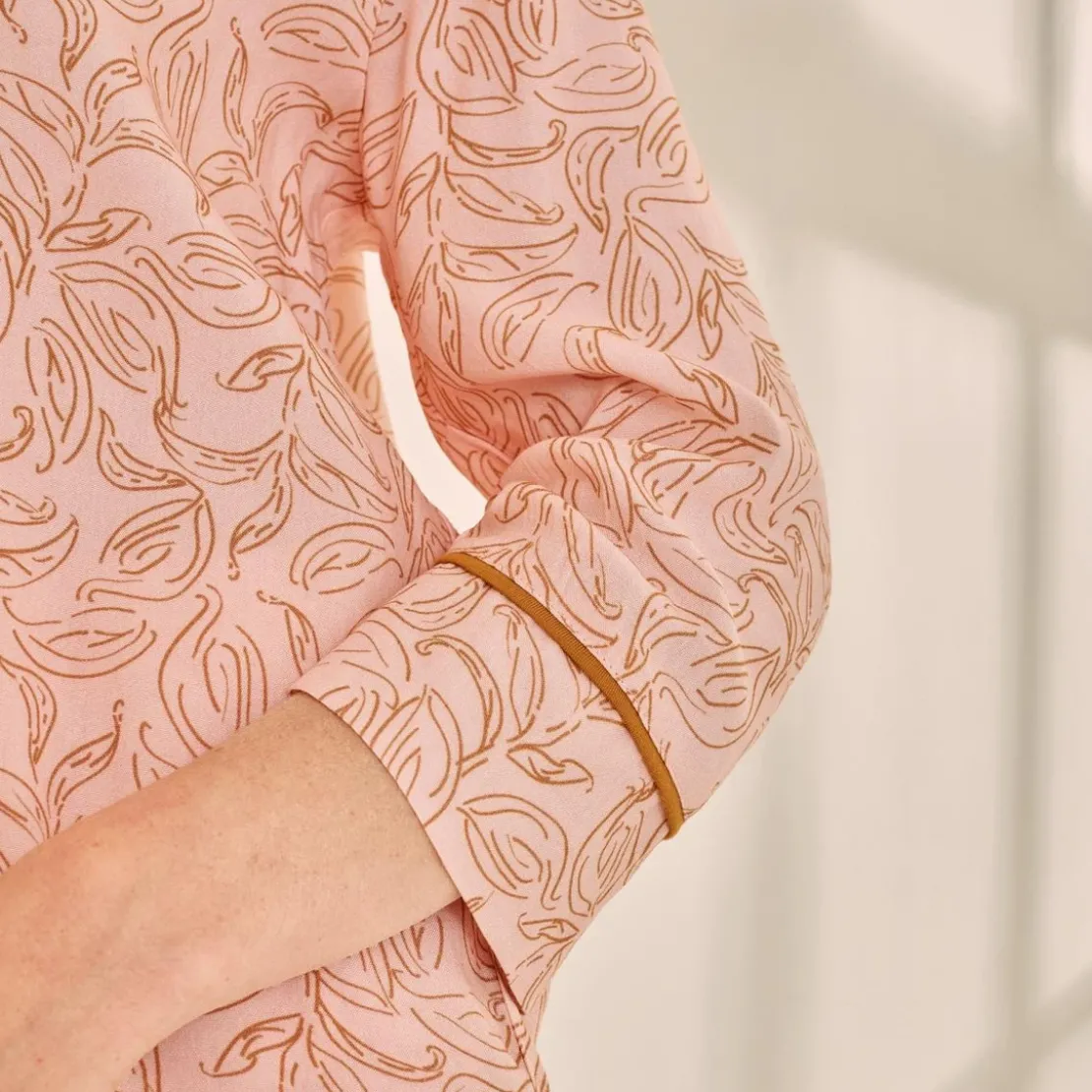 BecquetPyjama en viscose MEILI - rose saumon