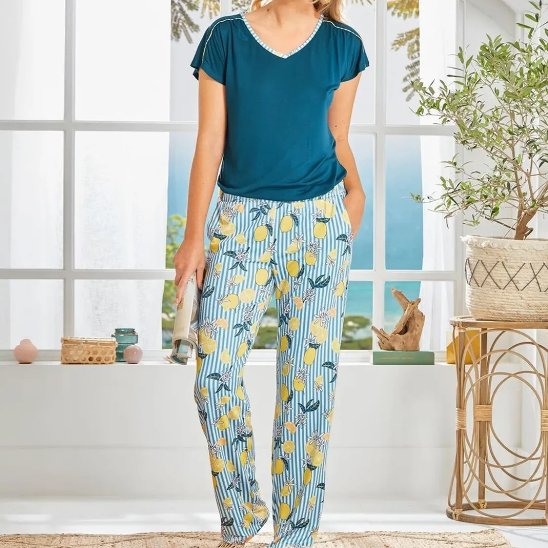 BecquetPyjama femme CITRUS - bleu