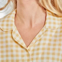 BecquetPyjama femme en viscose VICHYPYJ - jaune