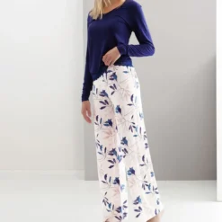 BecquetPyjama femme en viscose AMAZONE Bleu