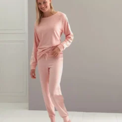 BecquetPyjama femme style sportswear - Rose en viscose