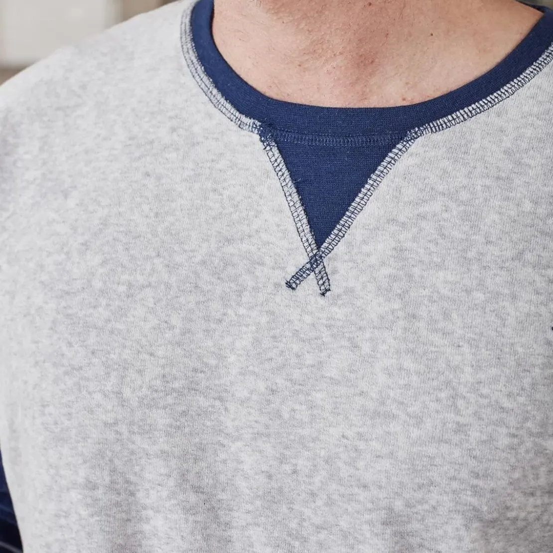 BecquetPyjama homme en coton style jogging manches longues LONDONIE - bleu