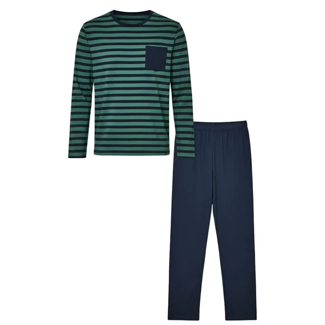 BecquetPyjama homme en coton Aroe - bleu marine