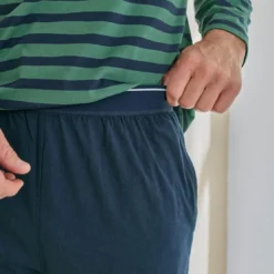 BecquetPyjama homme en coton Aroe - bleu marine