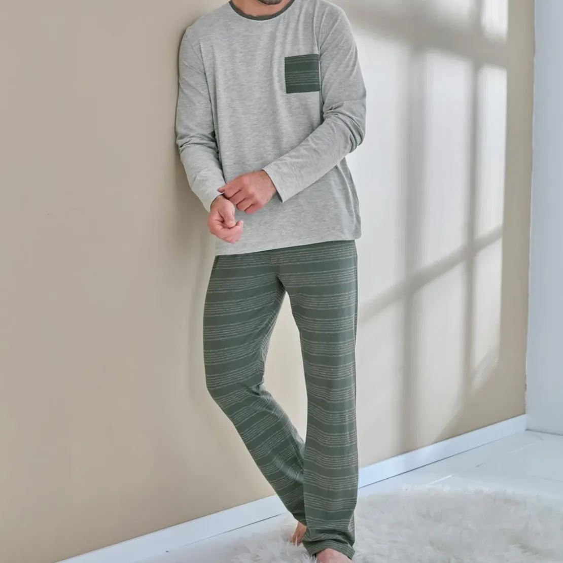 BecquetPyjama LUDOVIC - vert kaki