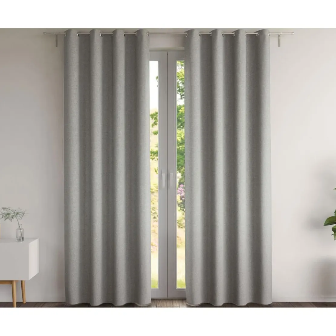 BecquetRideau NATTE CHAMBRAY - gris
