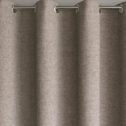 BecquetRideau occultant et isolant thermique au mètre NATTE CHAMBRAY Marron taupe