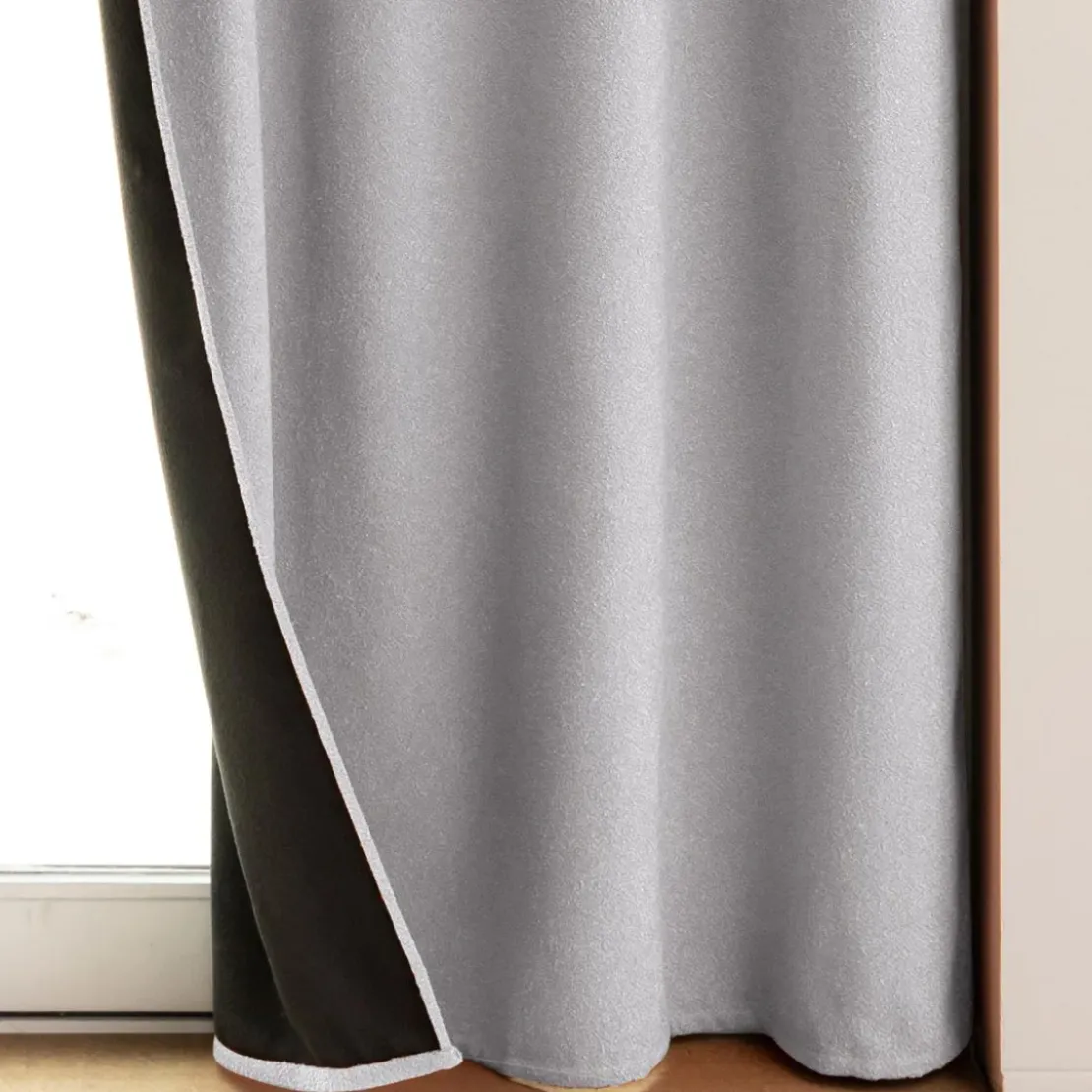 BecquetRideau occultant L140xH180 gris perle