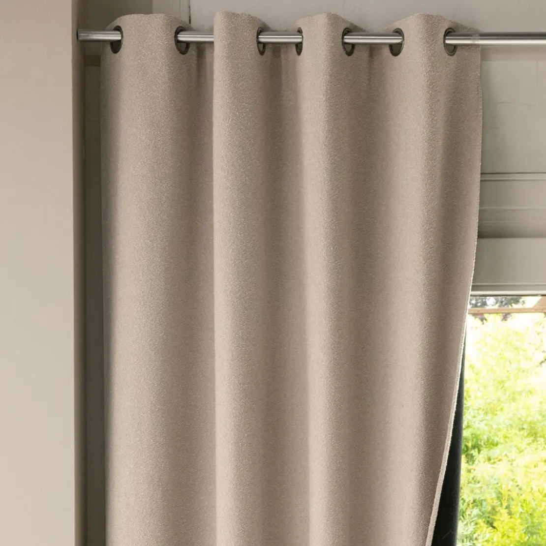 BecquetRideau occultant L140xH180 beige ficelle