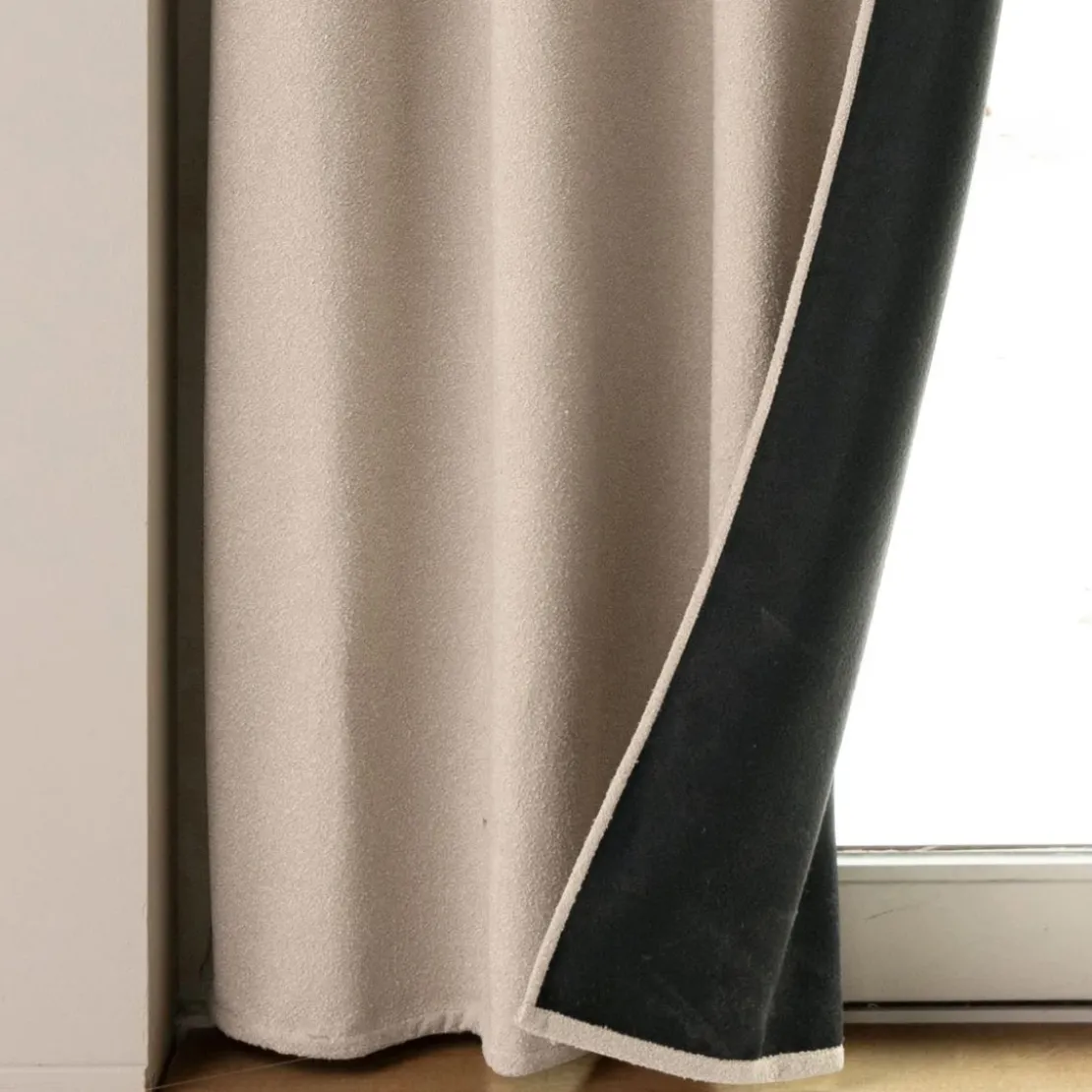 BecquetRideau occultant L140xH180 beige ficelle