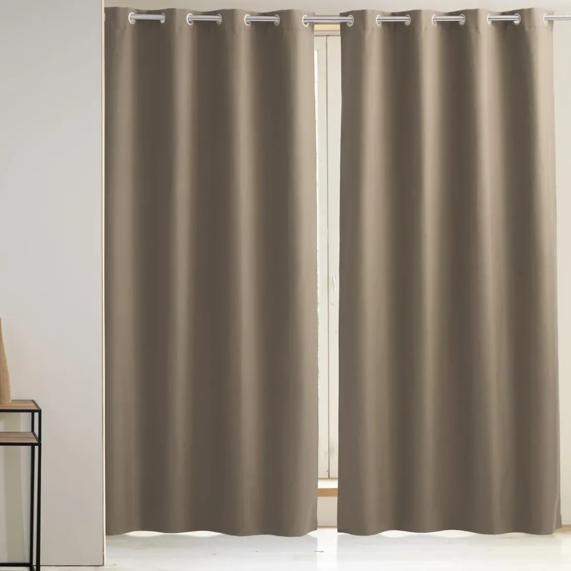 BecquetRideau occultant Satiné Beige SATINOU