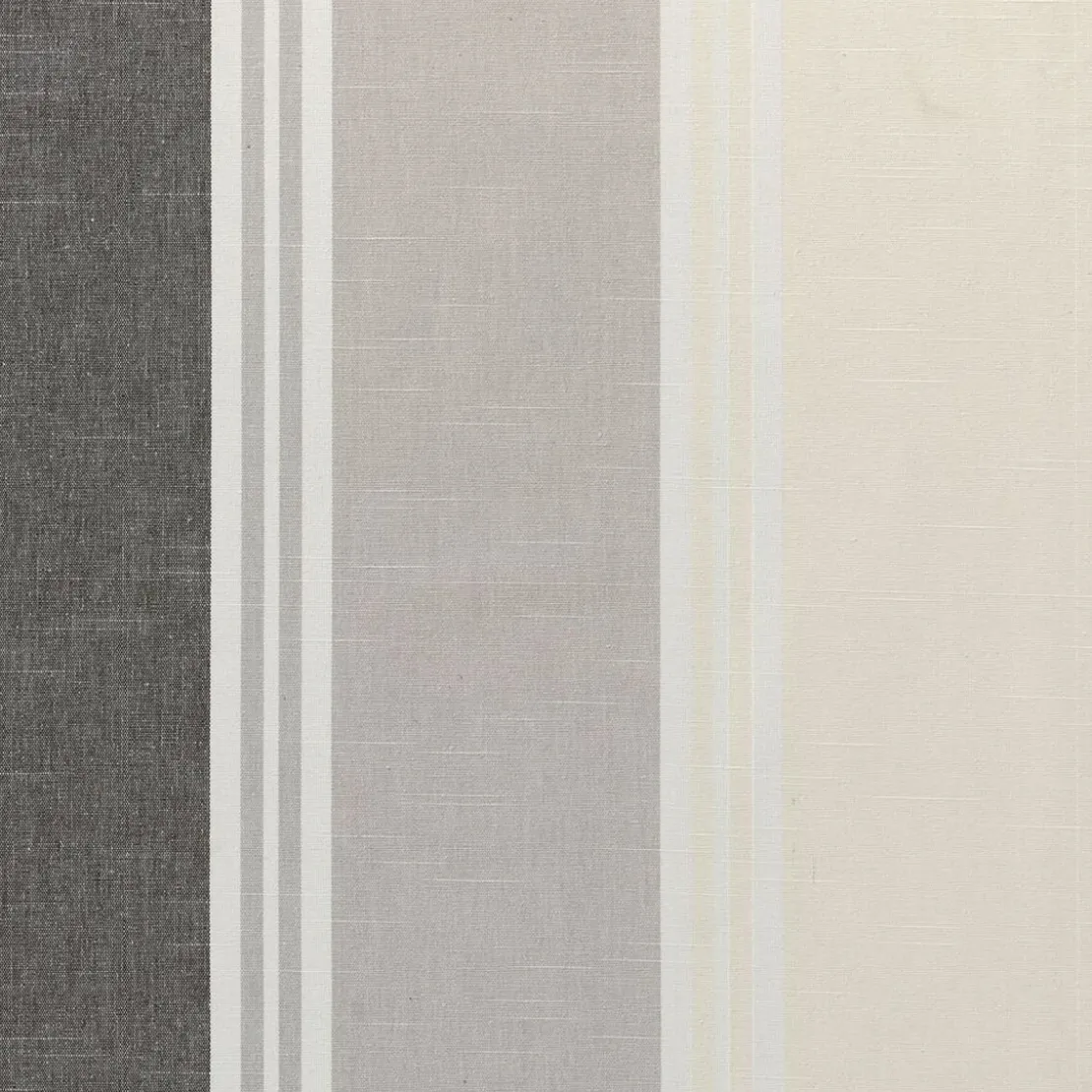 BecquetRideau occultants thermiques chambray en coton rayé ALPS - gris