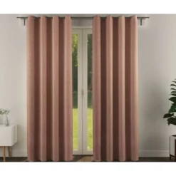 BecquetRideau occultant thermique chiné - Rose